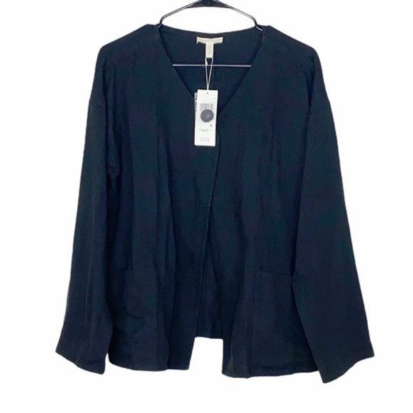 Eileen Fisher Jackets & Blazers - SOLD NWT Eileen Fisher Cropped Organic Cotton Jacket